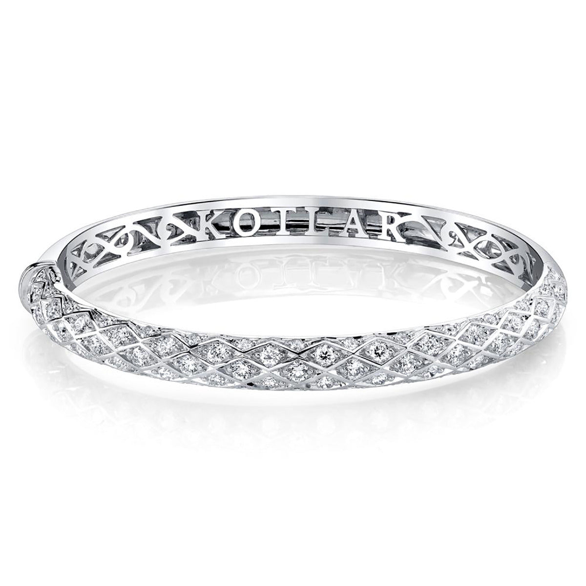 HARRY KOTLAR, Artisan Pave Diamond Criss Cross Halfway Bangle