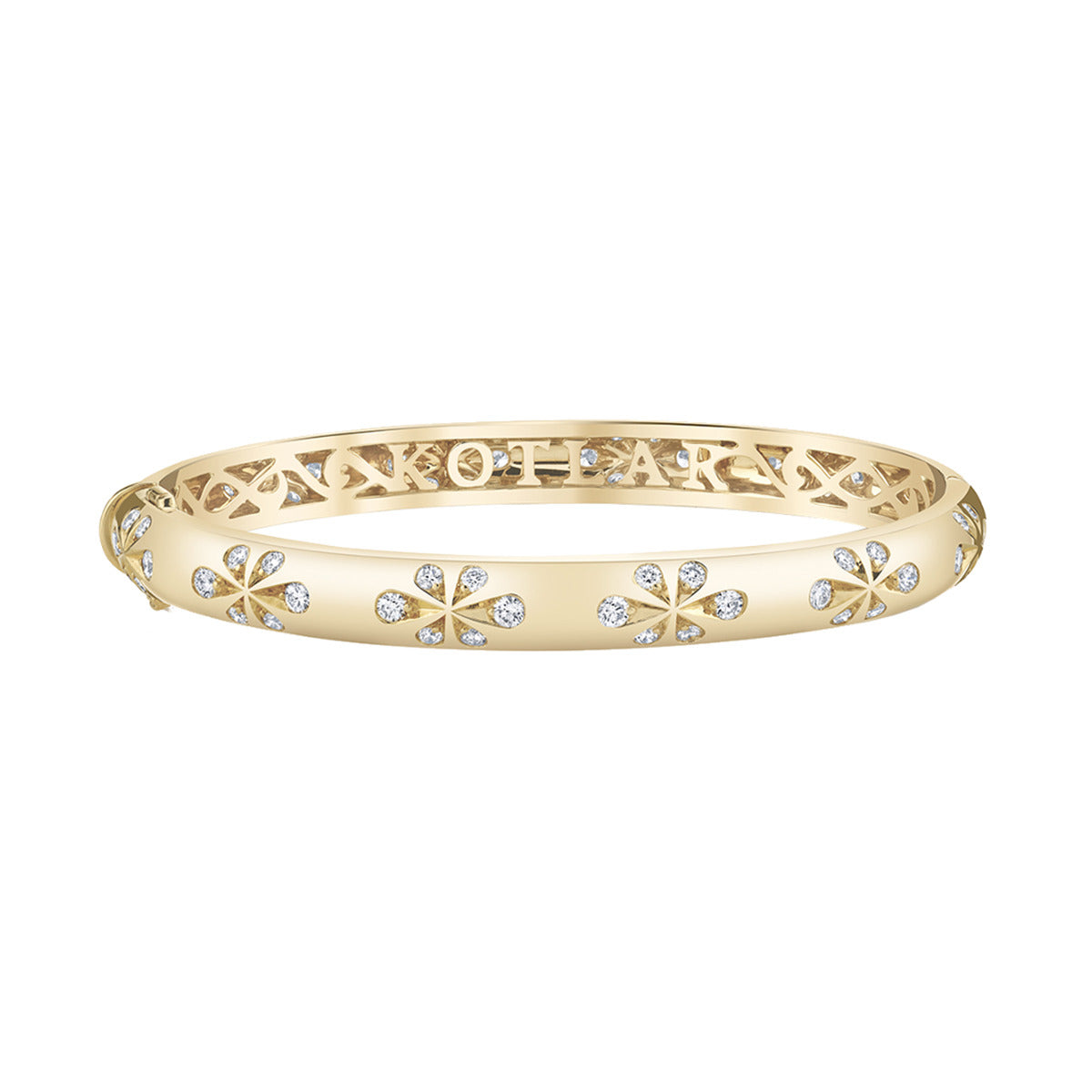 HARRY KOTLAR, Artisan Pave Diamond Floral Bangle