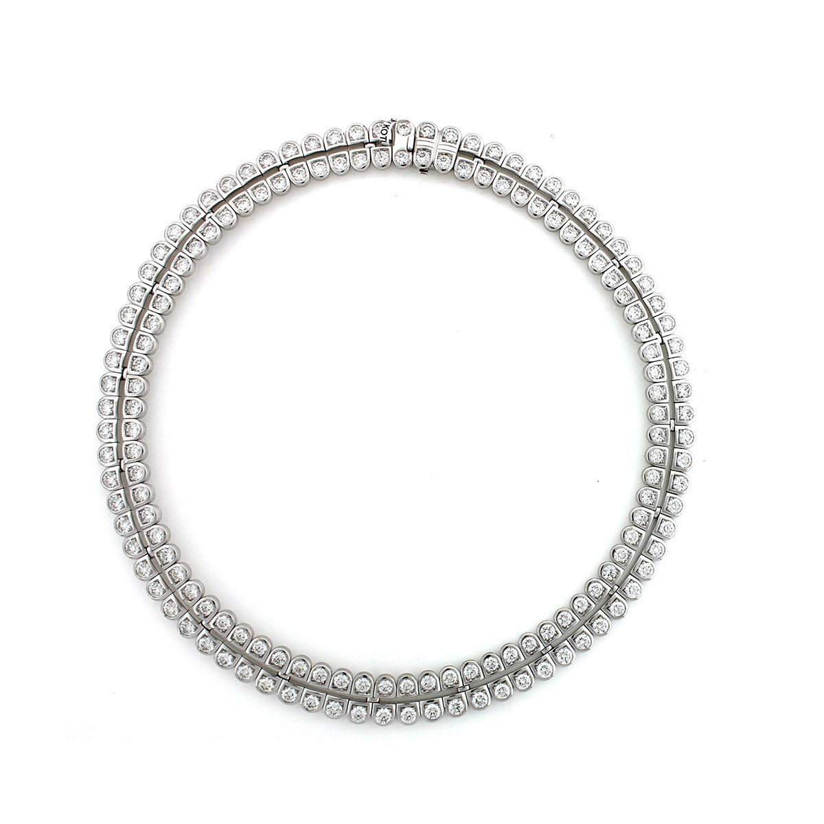 HARRY KOTLAR, Artisan Pave Diamond Scallop Silhouette Necklace